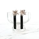Cabbage Tree Earrings with Greenstone