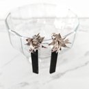 Cabbage Tree Earrings with Greenstone