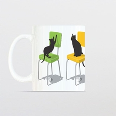 Cats on Chairs Mug-artists-and-brands-The Vault