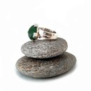 Kite Faceted Pounamu Sand Cast Wide Open Band