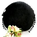 Frida Round Cushion with Black Cotton