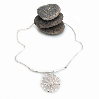 Dandelion Necklace Silver