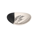 Coastal Toetoe Dippled White on Black 10cm Porcelain Bowl