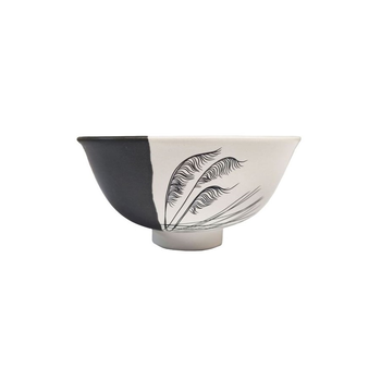 Coastal Toe Toe White on Black 11cm Porcelain Bowl