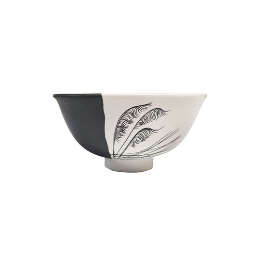 Coastal Toe Toe White on Black 11cm Bowl