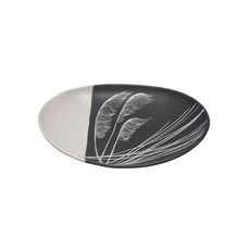 Coastal Toe Toe White on Black 24cm Porcelain Bowl-artists-and-brands-The Vault