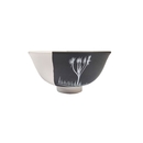 Coastal Ti Kouka White on Black 11cm Porcelain Bowl