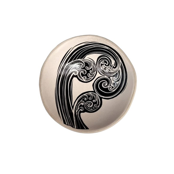 Ponga 2 Black and White 7cm Porcelain Bowl