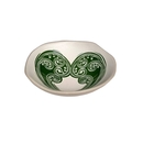 Aroha Fern Green and White 7cm Porcelain Bowl