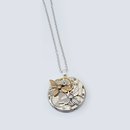 Steampunk Pendant Mixed Metal Bees