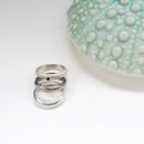 Silver Stacker Set of 3 Rings Sapphire