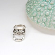 Silver Stacker Set of 3 Rings Sapphire-jewellery-The Vault