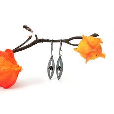 Waka Earrings Oxidised Silver-jewellery-The Vault