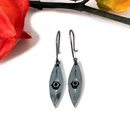 Waka Earrings Oxidised Silver