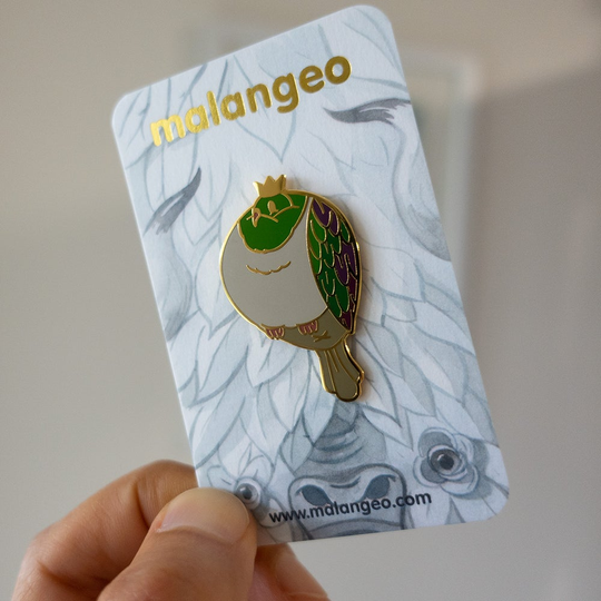 Big Boi Kereru Enamel Pin Premium Gold