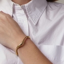 Still Wave Bangle Gold Plate