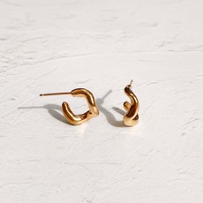 Undercurrent Earrings Gold Plate-jewellery-The Vault
