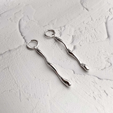 Gravity Earrings Silver-jewellery-The Vault