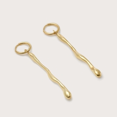 Gravity Earrings Gold Plate-jewellery-The Vault