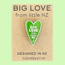 Big Love from Little NZ Enamel Pin-jewellery-The Vault