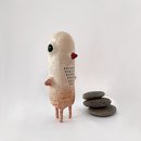 Bird Totem Paper Mache Sculpture