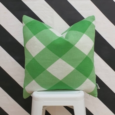 Cushion Cover Green Check-lifestyle-The Vault