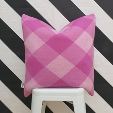 Cushion Cover Violet Check-lifestyle-The Vault