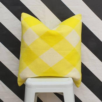 Cushion Cover Yellow Check
