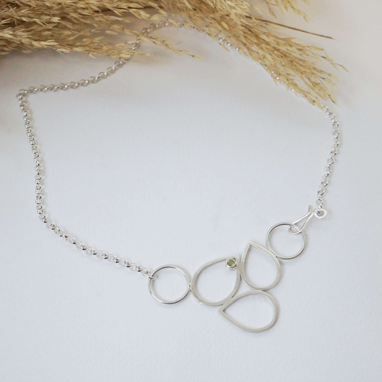 Ocean in a Drop Peridot Necklace