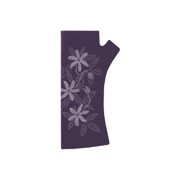 Merino Fingerless Gloves Purple Clematis