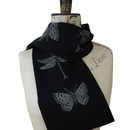 Merino Scarf Black Dragonfly