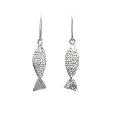 Ika Iti Earrings Polished Silver-jewellery-The Vault