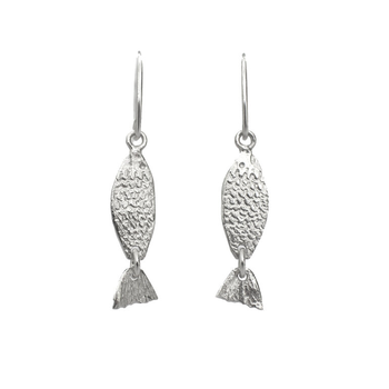 Ika Iti Earrings Polished Silver