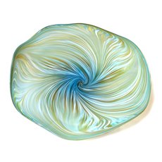 Glass Kotare Feather Platter-artists-and-brands-The Vault