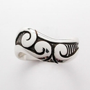 Three Koru Ring Silver