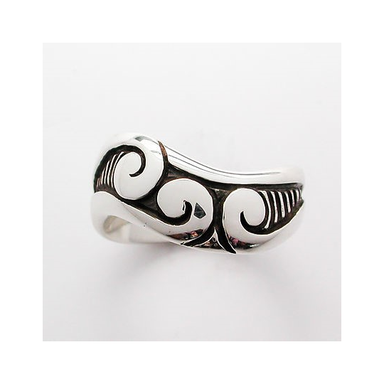 Three Koru Ring Silver