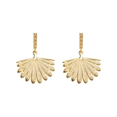 Rocksteady Fan Tail Midi Earrings Gold Plate-jewellery-The Vault