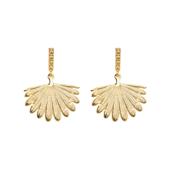 Rocksteady Fan Tail Midi Earrings Gold Plate