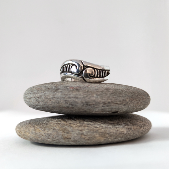 Two Koru Ring Silver