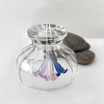 Bud Cluster Pendant Pink Lilac Blue