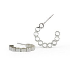 Elements Hoop Stud Earrings Silver-jewellery-The Vault