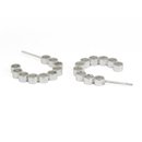 Elements Hoop Stud Earrings Silver