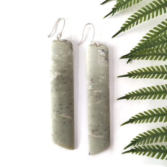 Pounamu Earrings Large Toki