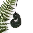 Large Pounamu Pendant Simple Fish Hook