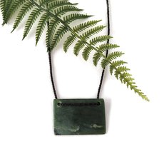 Pounamu Pendant Simple Rectangle-jewellery-The Vault