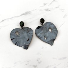 Kawakawa Earrings with Pounamu-jewellery-The Vault