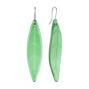 Glass Tawa Leaf Earrings Green