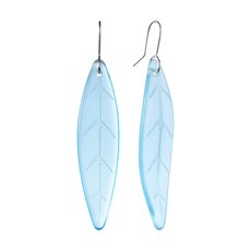 Glass Tawa Leaf Earrings Light Blue-jewellery-The Vault
