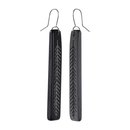 Glass Rimu Drop Earrings Black