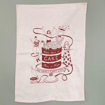 Where there is Cake Tea Towel